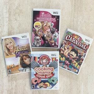 Cooking Mama Cook Off Wii & Hanna Montana Movie Wii & Barbie Nintendo Wii Game 4